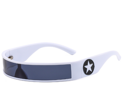 Millennium Spicy Girls Future Technology Sense Rectangle Grey Personality Men and Women Autumn Jumping Sunglasses