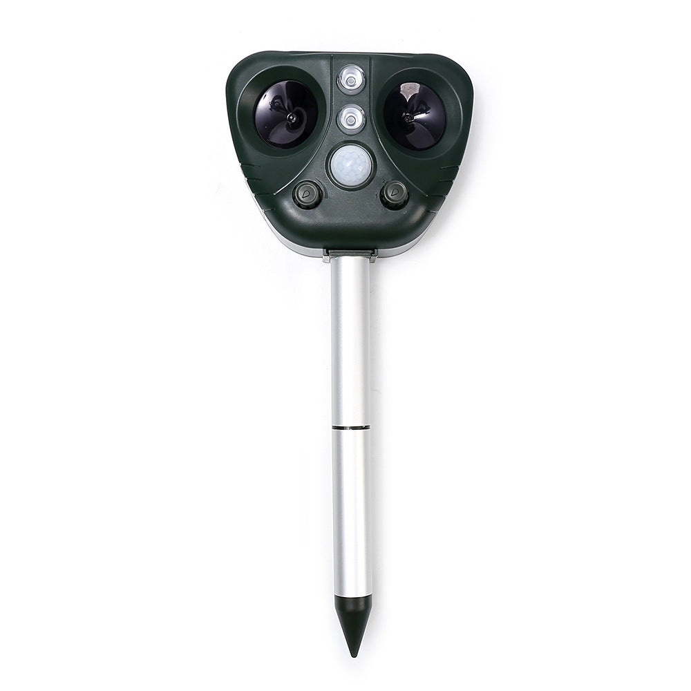 Waterproof Solar Animal Repeller with Infrared Sensor and Ultrasonic Technology for Mice, Cats, Dogs