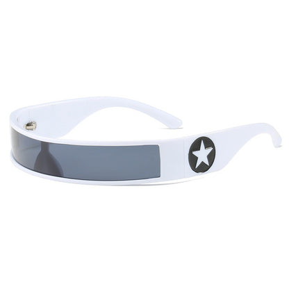 New One-Piece Sunglasses Individuality In Net Red Goggles Future Technology Sunglasses Trend