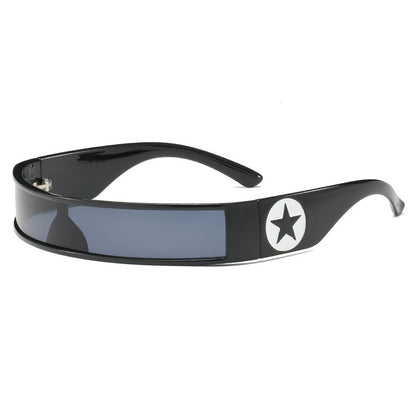 New One-Piece Sunglasses Individuality In Net Red Goggles Future Technology Sunglasses Trend