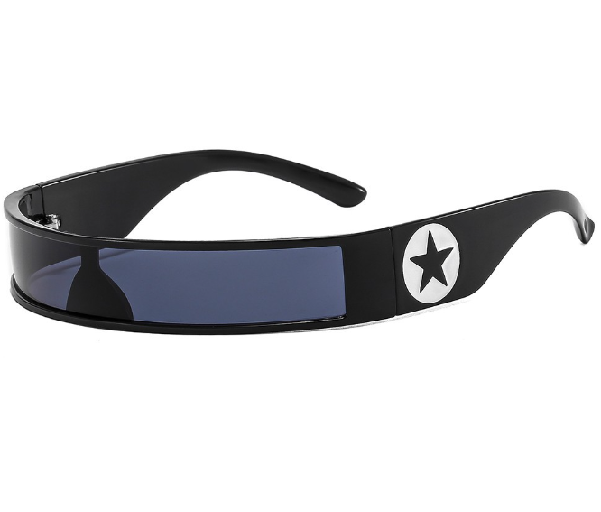 Millennium Spicy Girls Future Technology Sense Rectangle Grey Personality Men and Women Autumn Jumping Sunglasses