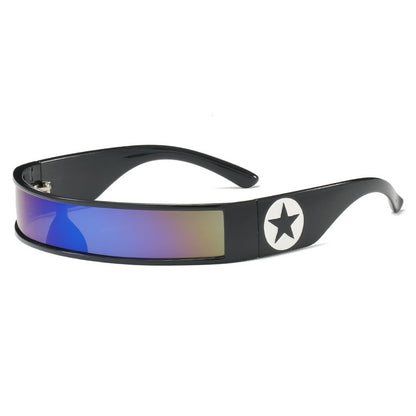 New One-Piece Sunglasses Individuality In Net Red Goggles Future Technology Sunglasses Trend