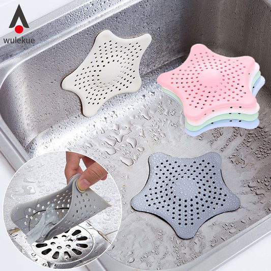 Kitchen Gadgets Accessories Star Outfall Drain Cover Basin Sink Strainer Filter Shower Hair Catcher Stopper Plug