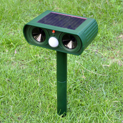 Waterproof Solar Animal Repeller with Infrared Sensor and Ultrasonic Technology for Mice, Cats, Dogs