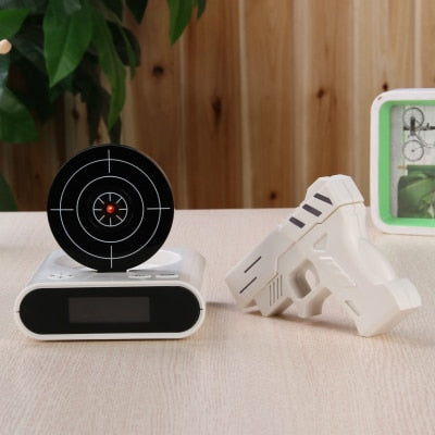 1Set Gun Alarm Clock / Shoot Alarm Clock / Gun O'Clock / Lock N Load Target Alarm Clock office gadgets
